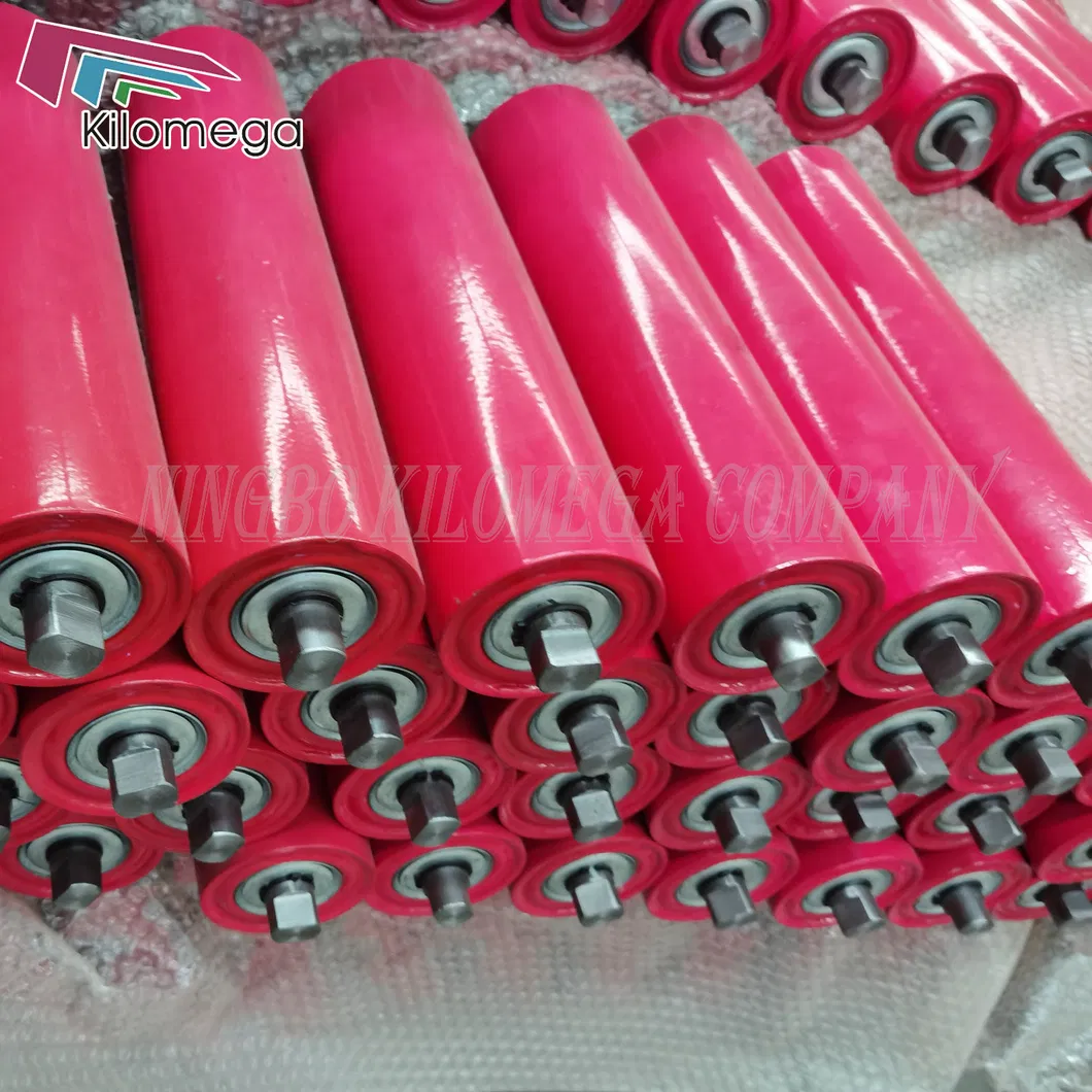 Conveyor Roller Threaded Shaft Steel Return