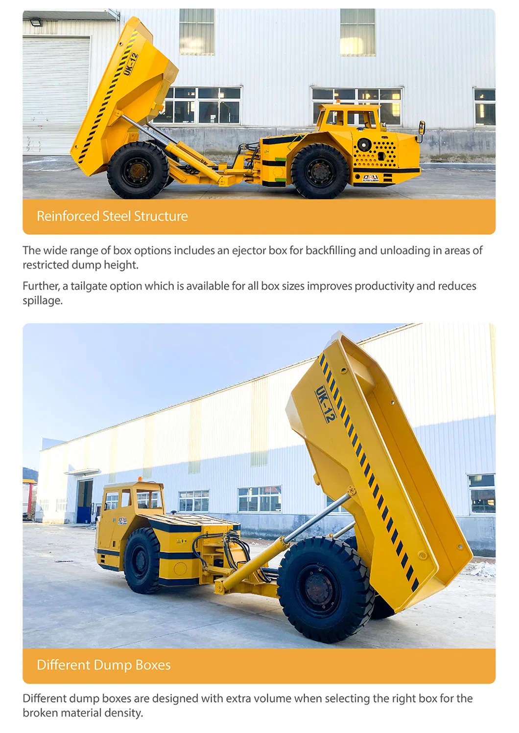 Underground Truck Diesel Powered Four Wheels