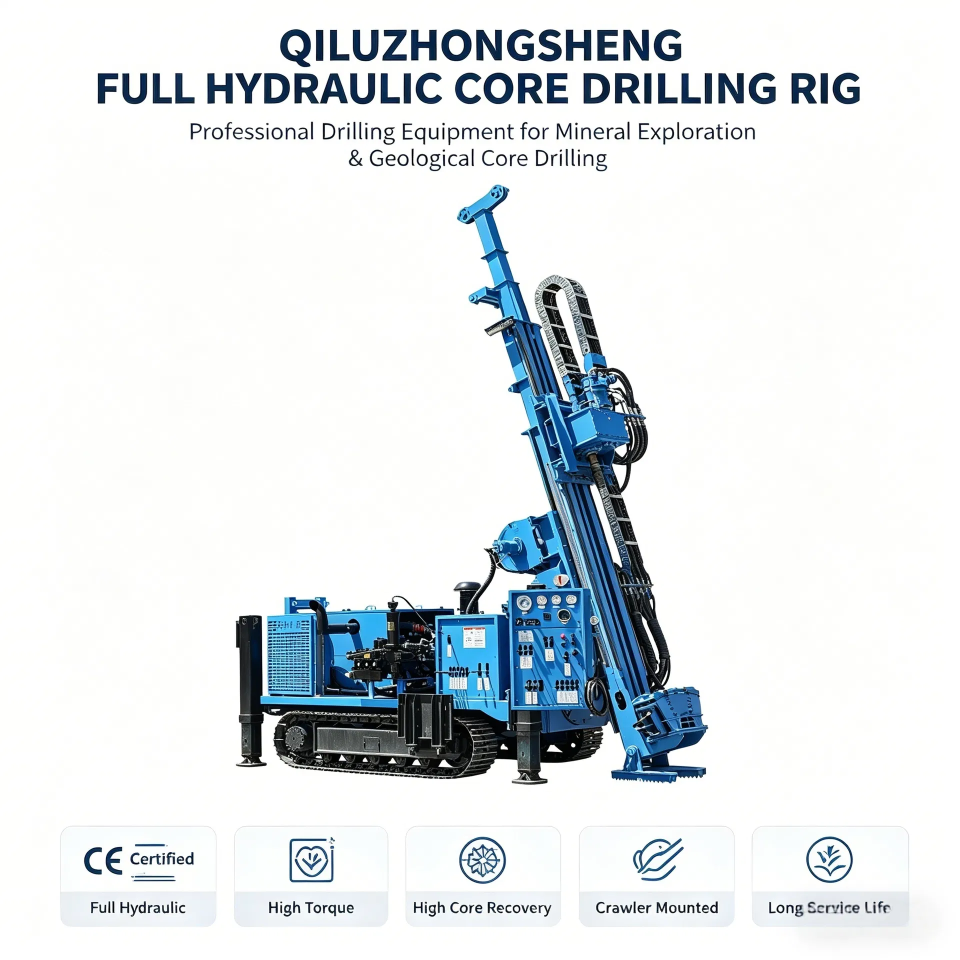 DTH Drill Rig Crawler Mounted Portable Water Well