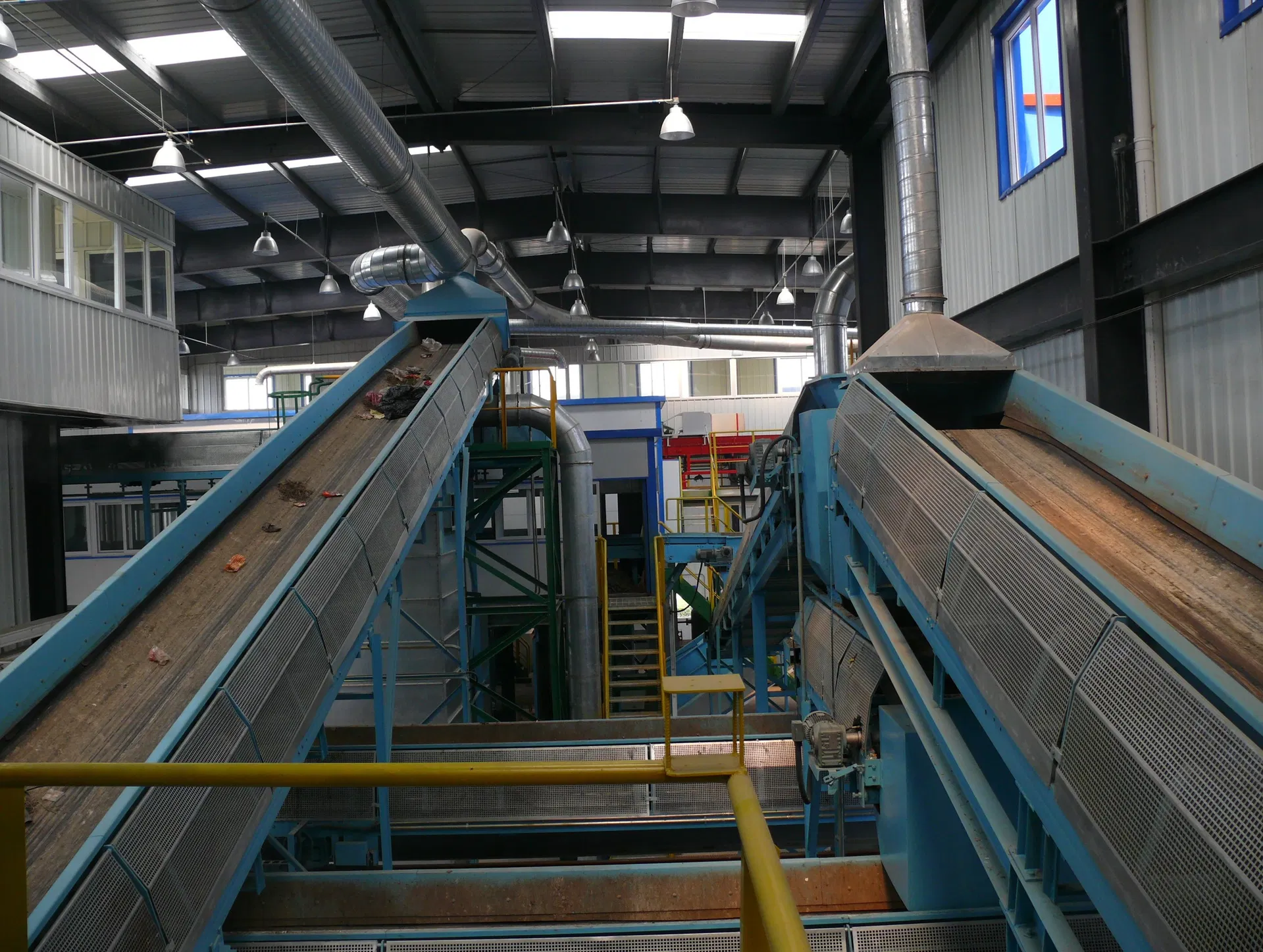 Belt Conveyor Inclined Decoration Rubbish Design