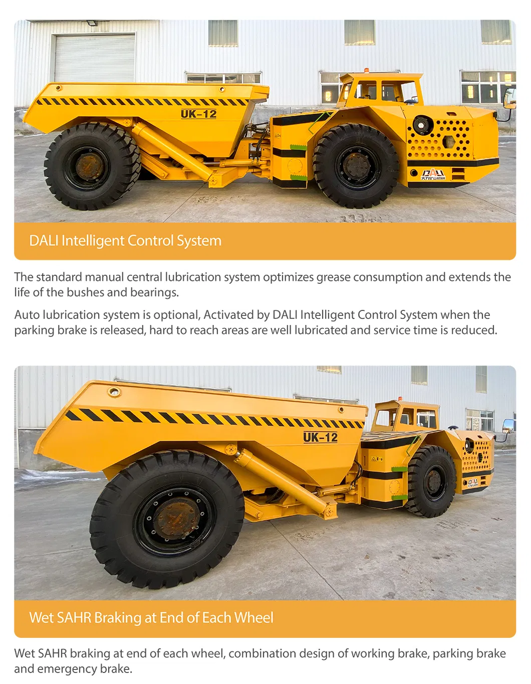 Underground Truck Diesel Powered Four Wheels