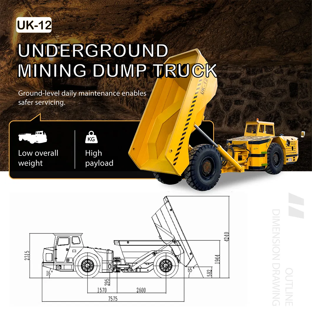 Underground Truck Diesel Powered Four Wheels