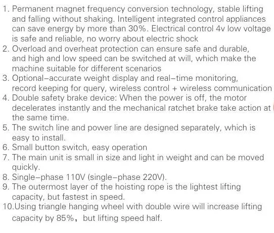 Winch and Hoist Heavy Duty Compact Power Cable