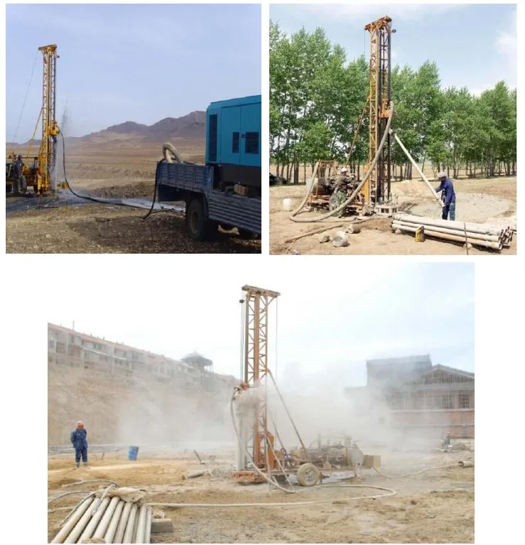 DTH Drill Rig Crawler Mounted 200 m Depth Hammer