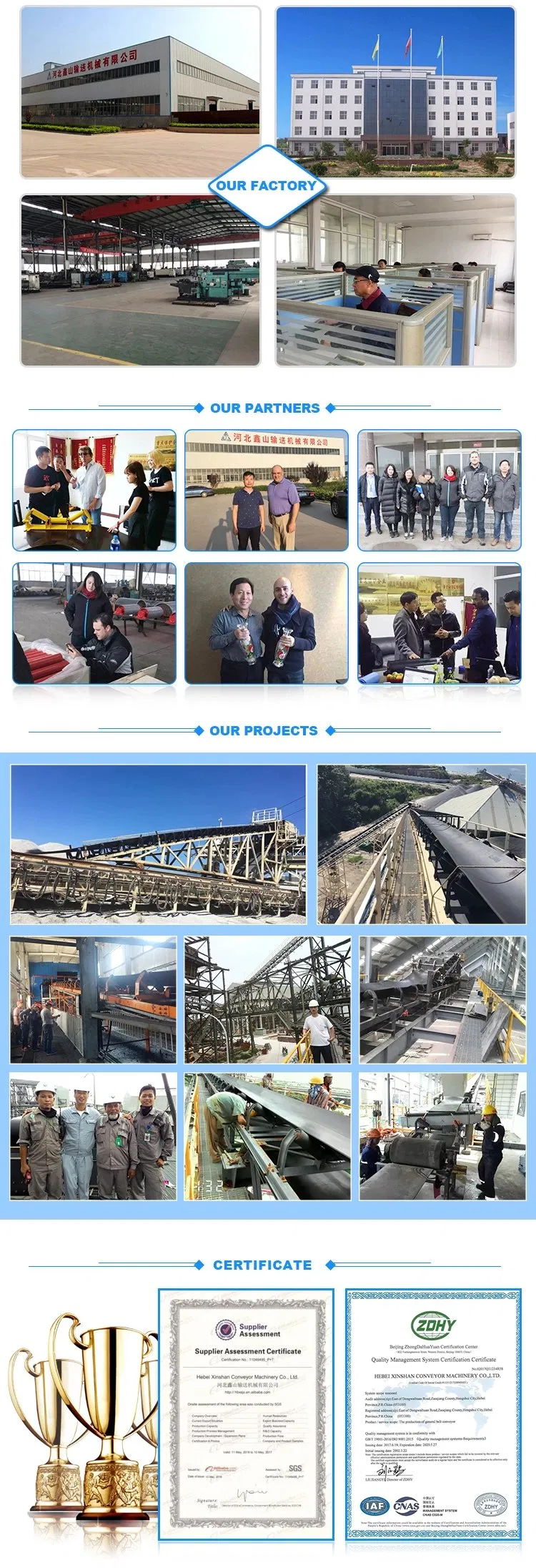 Belt Conveyor for Coal OEM/ODM JIS Friction