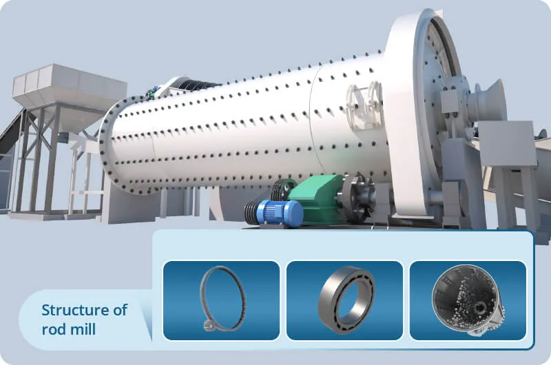 Rod Mill 1200x4500 mm for Slag Steel