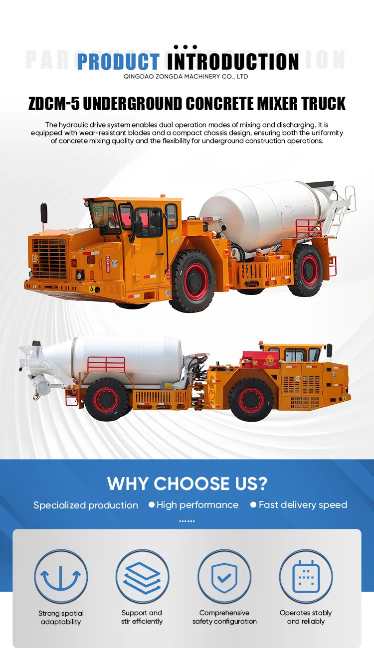 Underground Truck Hydraulic Concrete Mixer