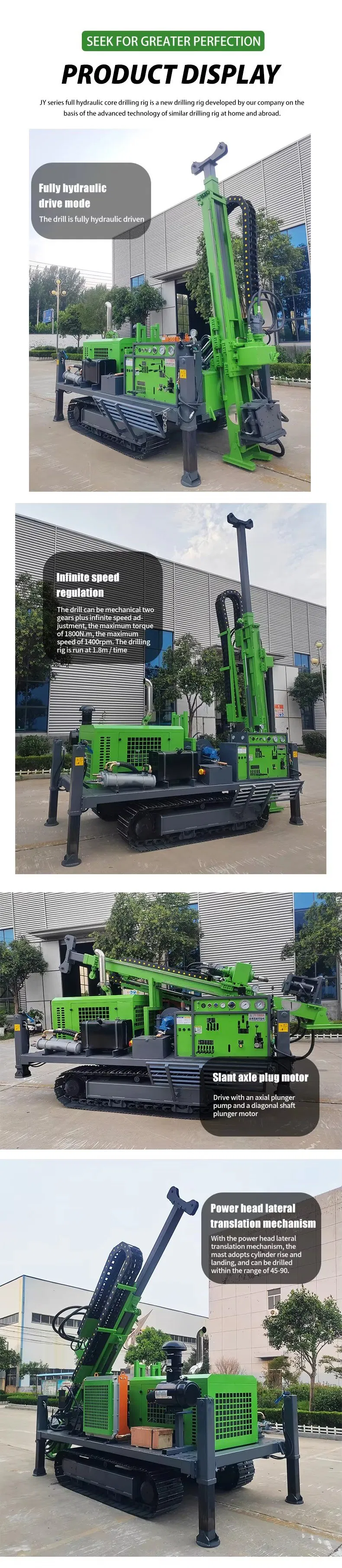 Core Drilling Rig Hydraulic Rotary Head Rope