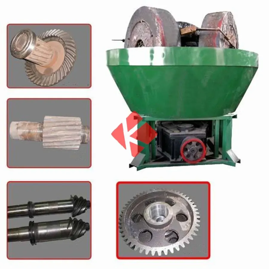 China 2 Rollers Gold Grinding Mill 1200 Wet Pan Mill - product detail 1
