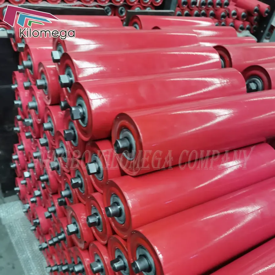 Threaded Shaft Steel Return Idler Roller for Belt Convey - product detail 3
