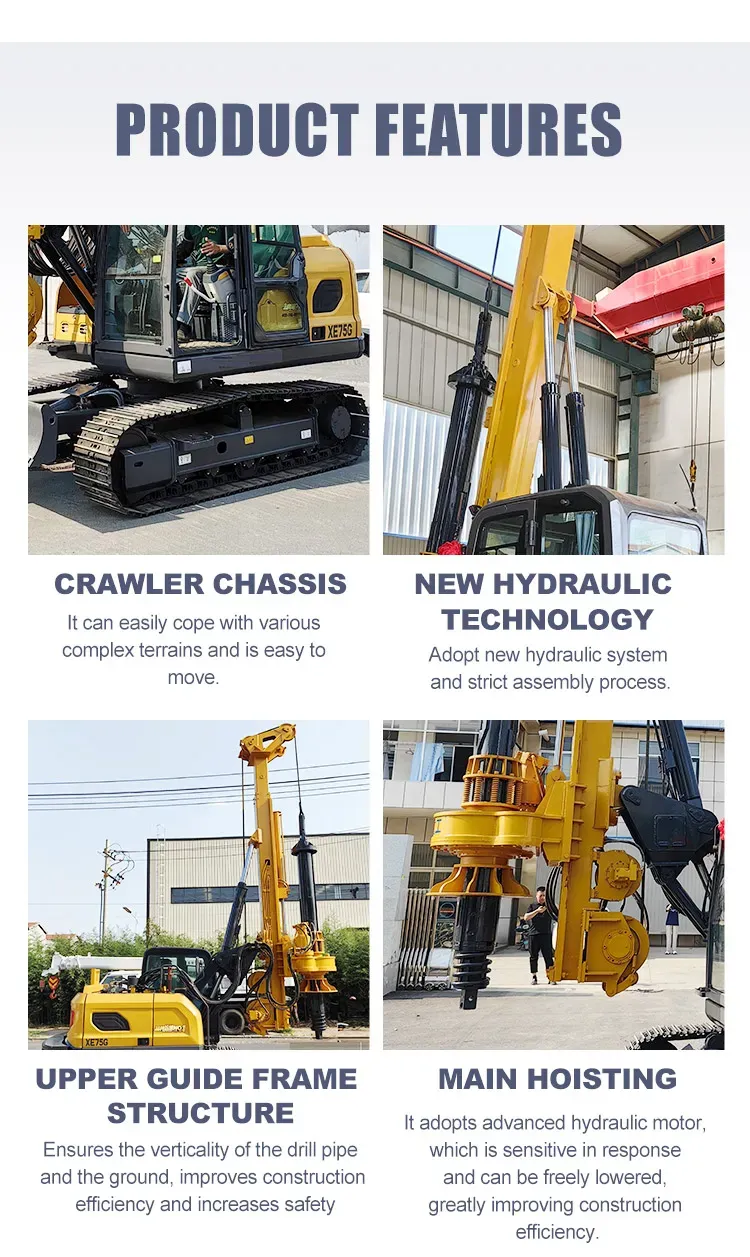 Hydraulic DTH Mini Rotary Drilling Rig - product detail 5