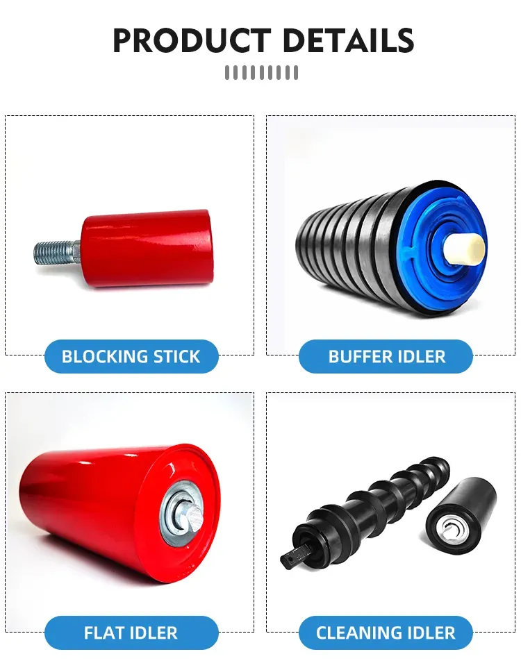 Troughing Steel Conveyor Idler Roller Set for Bulk Mater - product detail 2
