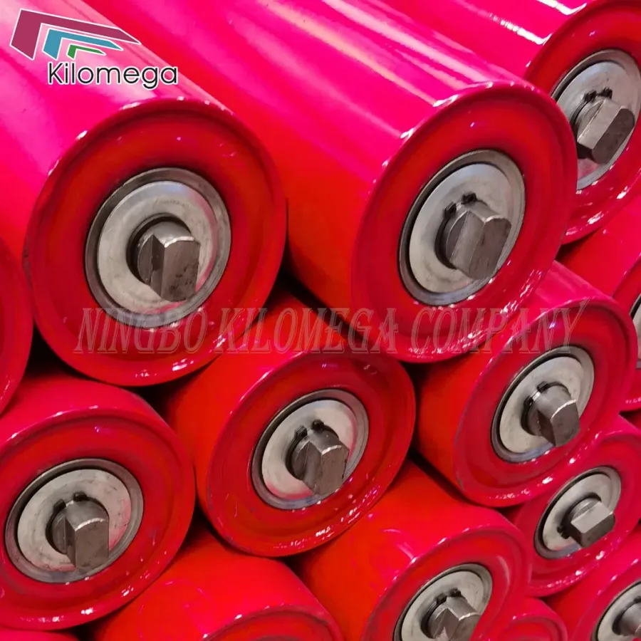Threaded Shaft Steel Return Idler Roller for Belt Convey - product detail 5