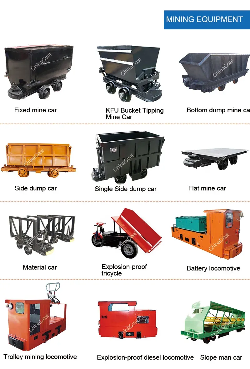 V Type Bucket-Tipping Mine Rail Ore Wagon Flat Mining Ca - product detail 1