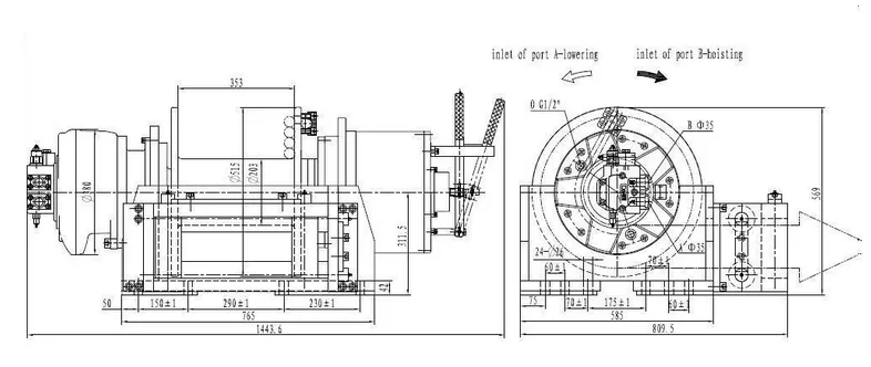Ini Invention Patent Hydraulic Free Fall Winch - product detail 1