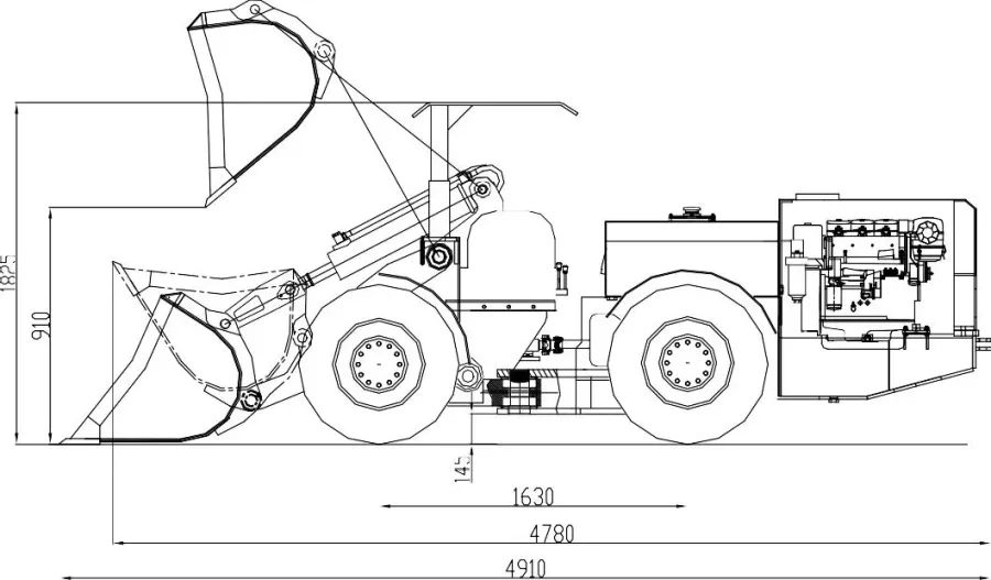 Fkwj-0.6 Underground Tunneling Scooptram with 2 Ton Buck - product detail 2