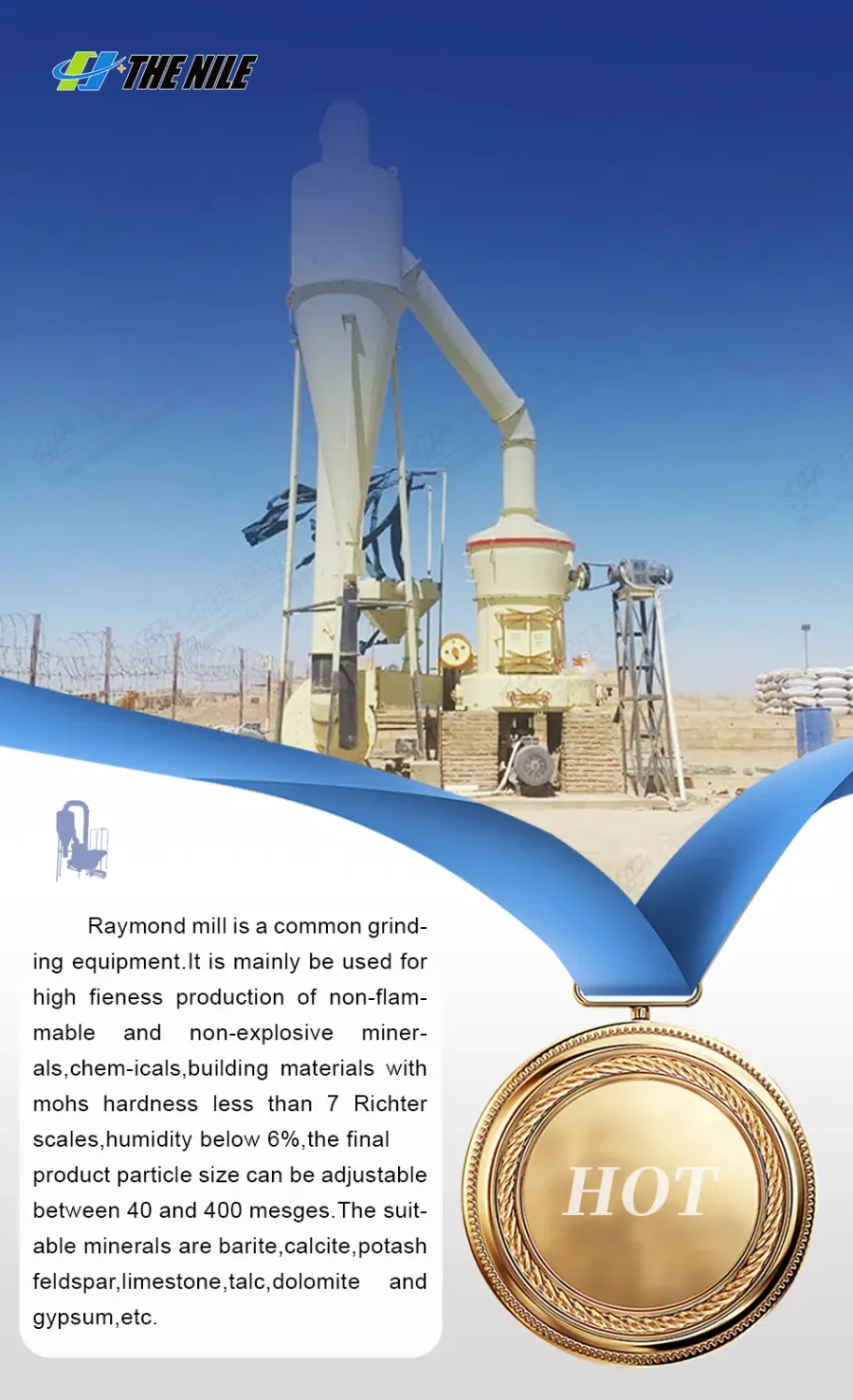 Nile Machinery Mtm160 Raymond Mill for Silica Kaolin and - product detail 1