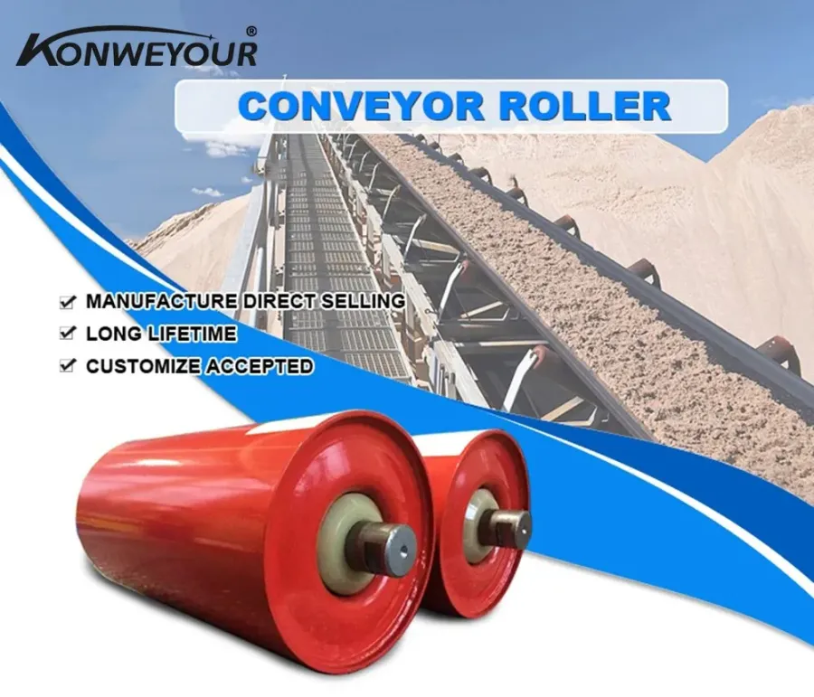 Belt Conveyor Cema/as Rubber Coated Roller for Cement - product detail 1