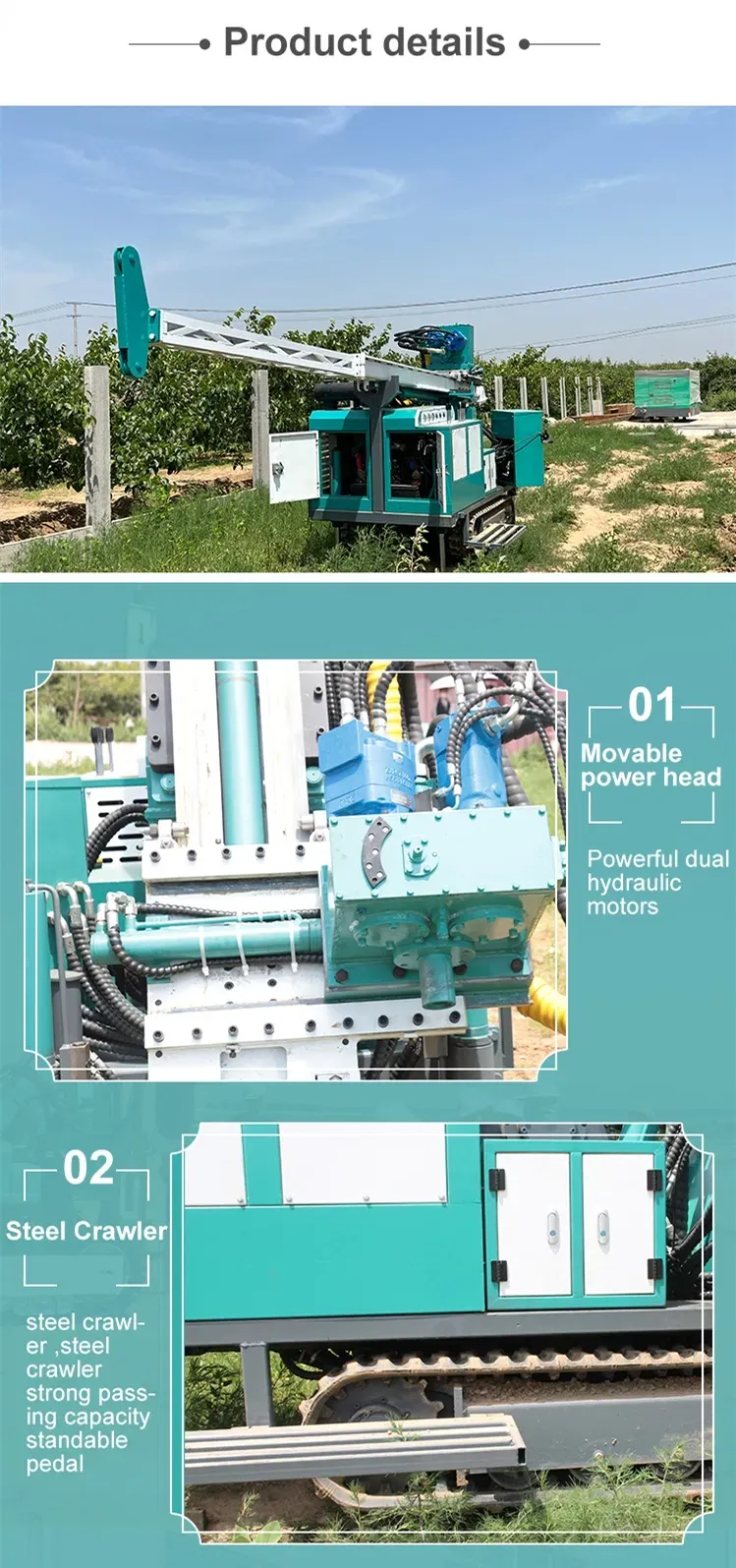 Hydraulic Blast Hole Rock Mini Borehole Truck Mounted Mu - product detail 2