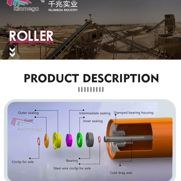 Conveyor Roller Troughing Steel Bulk Material