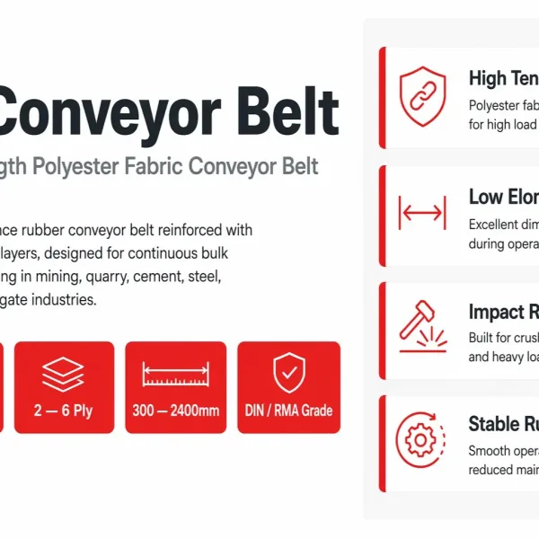 Conveyor Belt Rubber for Quarry Gravel Aggregate