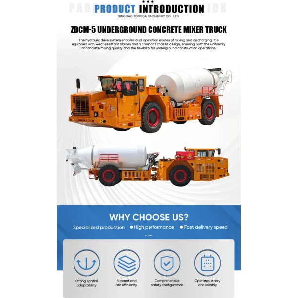 Underground Truck Hydraulic Concrete Mixer